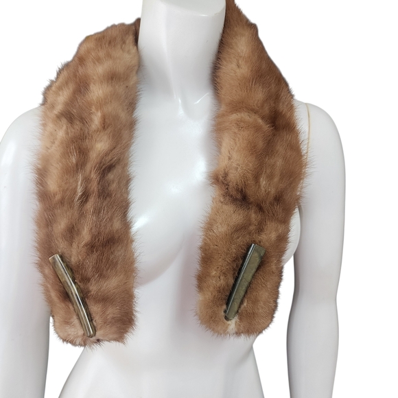 Vintage Mink Fur Collar Wrap Stole - Picture 2 of 3
